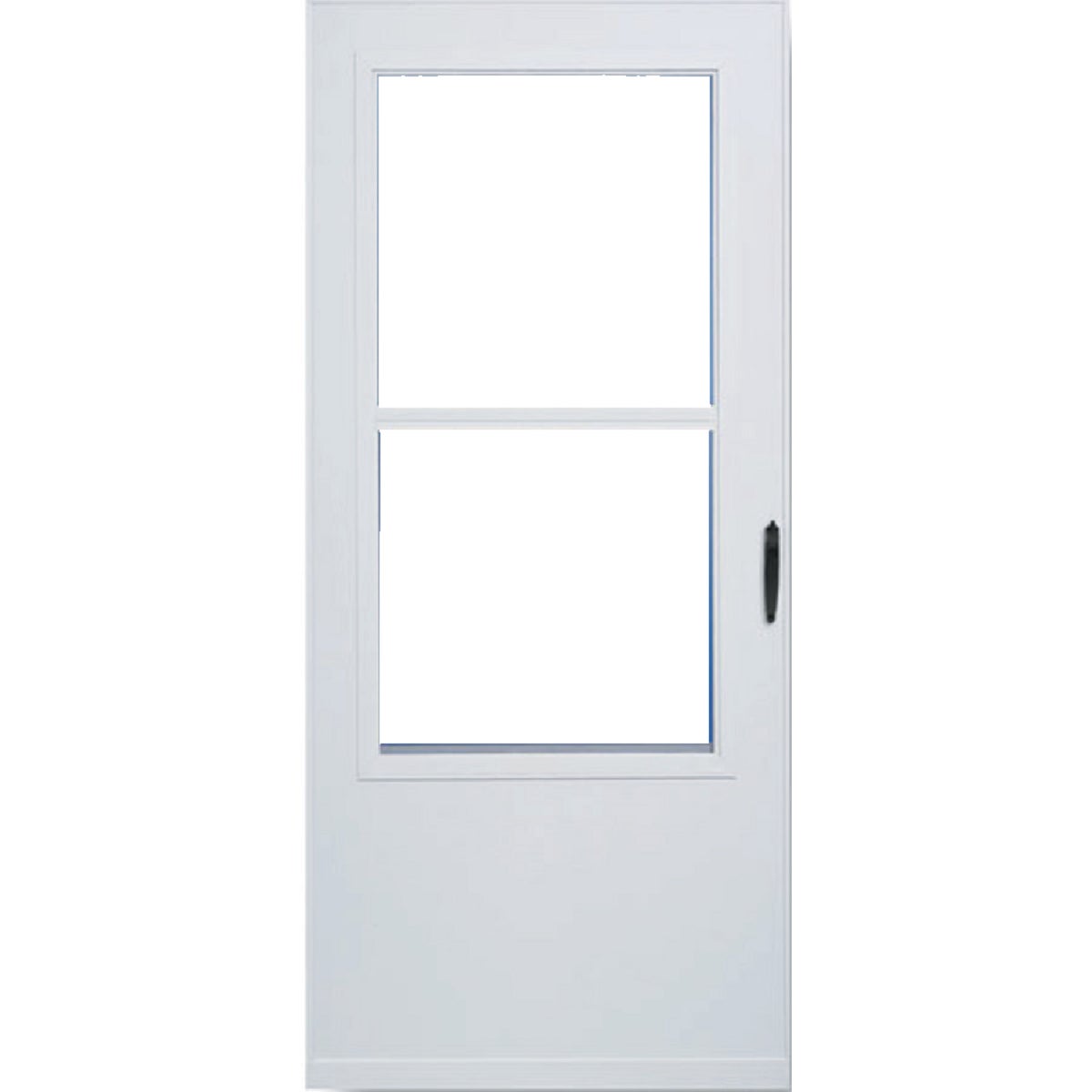 Larson 32 In. W x 80 In. H x 1 In. Thick White Self-Storing Vinyl Storm Door