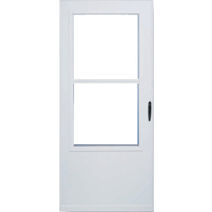 Larson 32 In. W x 80 In. H x 1 In. Thick White Self-Storing Vinyl Storm Door
