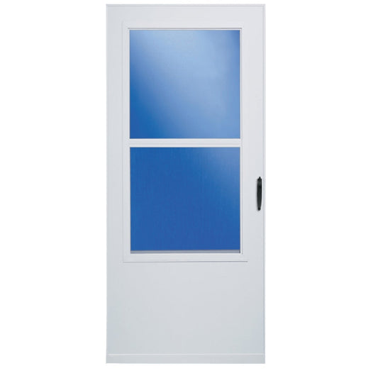 Larson 36 In. W x 80 In. H x 1 In. Thick White Self-Storing Vinyl Storm Door