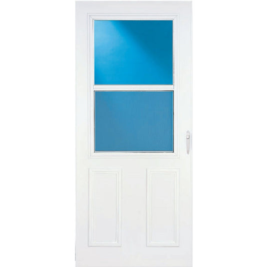 Larson Lifestyle MULTI-VENT 32 In. W x 80 In. H x 1 In. Thick White Mid View 2-Panel DuraTech Storm Door