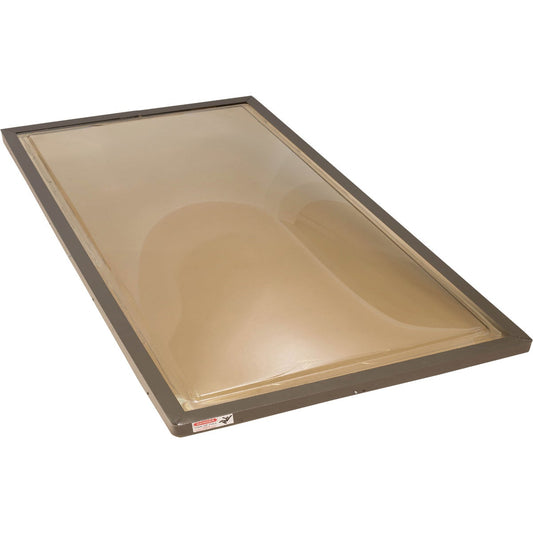 Kennedy Skylights 24 In. x 48 In. Bronze Aluminum Frame Curb Mount Skylight