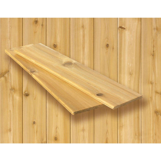 DPI 3-1/2 In. x 5/16 In. (Random Lengths) Natural Tongue and Groove Cedar Plank