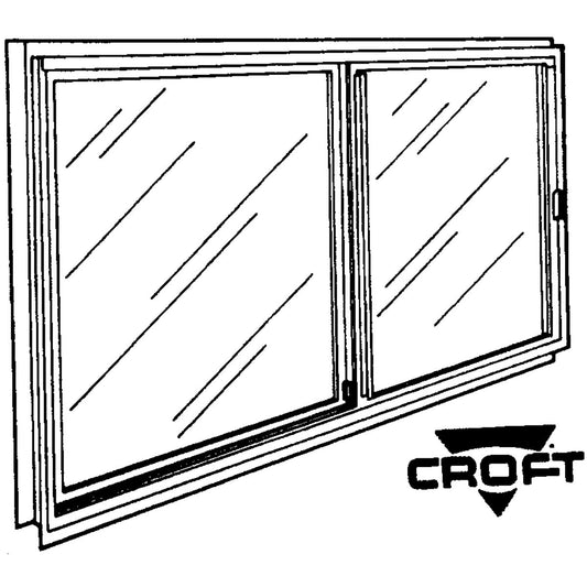 Croft Series 70 46 In. W. x 22 In. H. White Aluminum Single Glazed Sliding Window