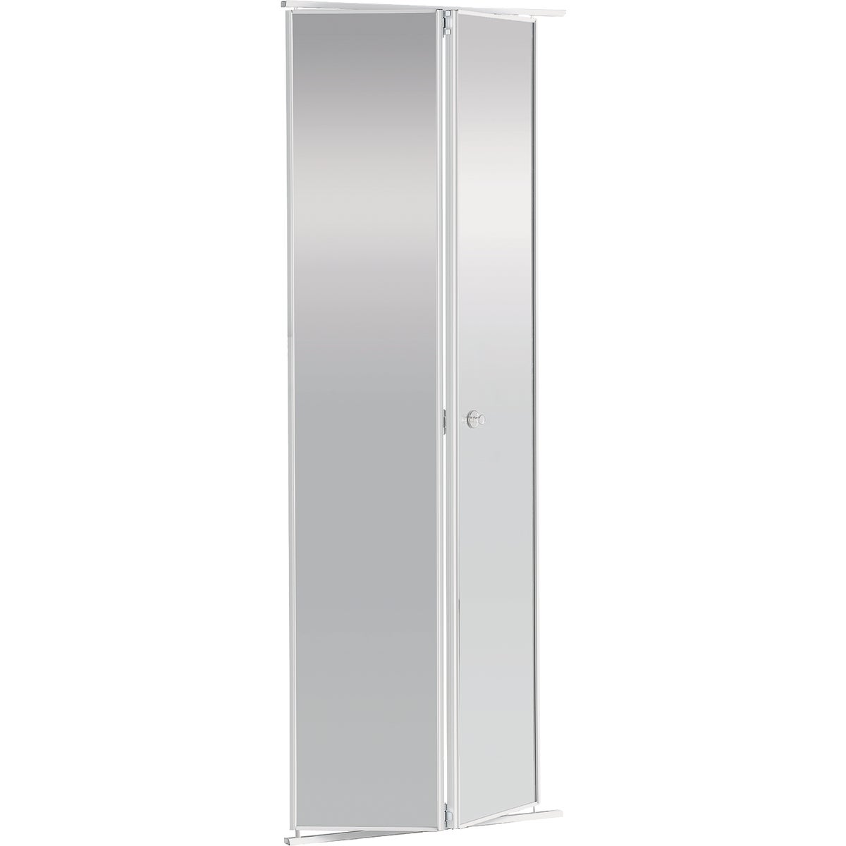 Colonial Elegance 30 In. H x 80-1/2 In. H White Framed Mirrored Bifold Door