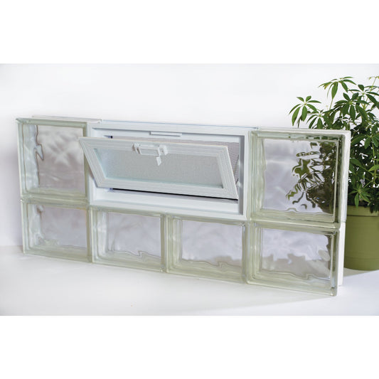 Clear Choice 32 In. W. x 16 In. H. Vented Glass Block Window