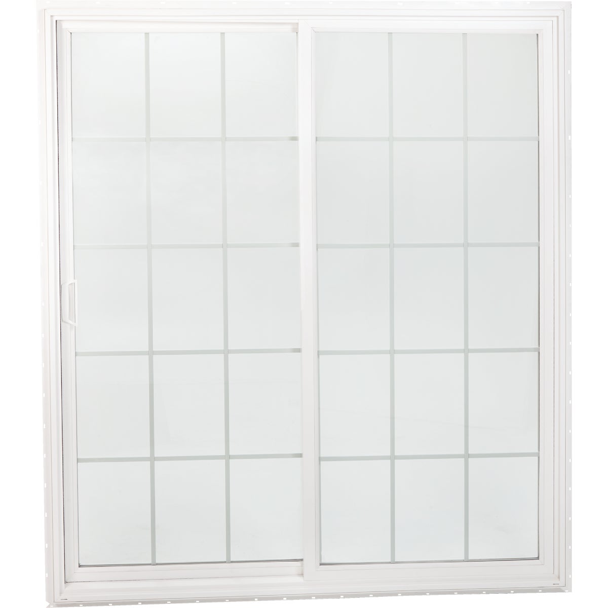 Interstate Model 4202 6/0-6/8 White Reversible Sliding Patio Door with Grids