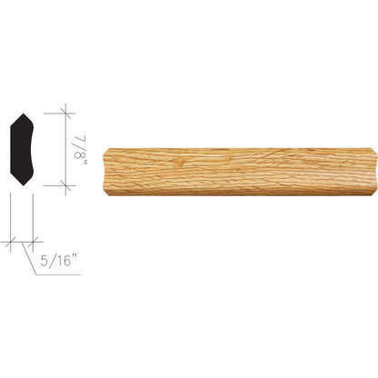 Inteplast Building Products 5/16 In. x 7/8 In. x 8 Ft. Majestic Oak Polystyrene Inside Corner Molding