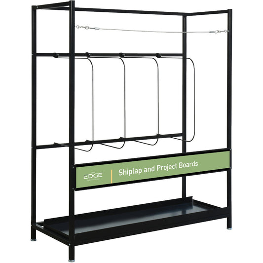 UFP-Edge 48 In. W x 20 In. D Black Steel Shiplap & Board Kit Rack