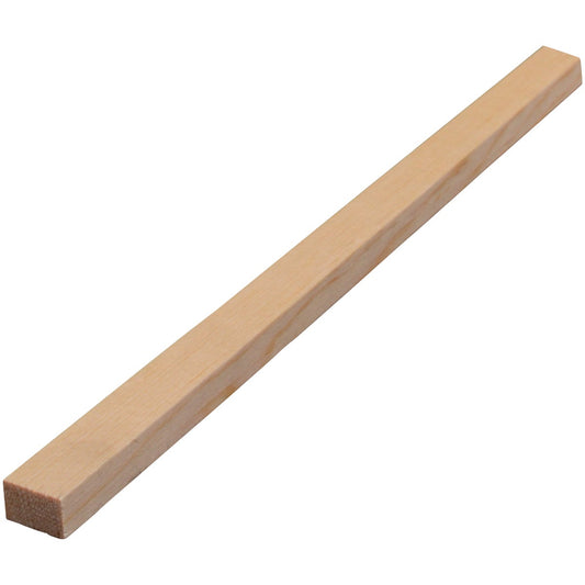 Alexandria Moulding 1/2 In. W. x 3/4 In. H. x 8 Ft. L. Solid Pine Flat Molding