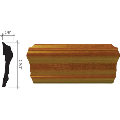 Inteplast Building Products 5/8 In. x 2-5/8 In. x 8 Ft. Independence Cherry Polystyrene Chair Rail Molding