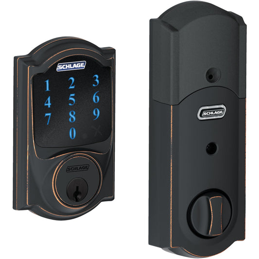 Schlage Connect Touchscreen Aged Bronze Electronic Deadbolt