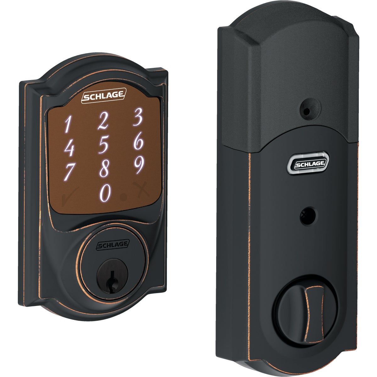 Schlage Sense Smart Aged Bronze Electronic Deadbolt