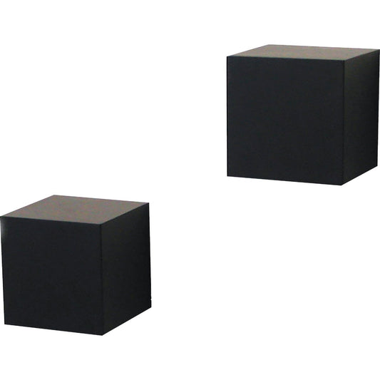 Knape & Vogt 2, 5 In. X 5 In. Black Floating Wood Wall Cubes