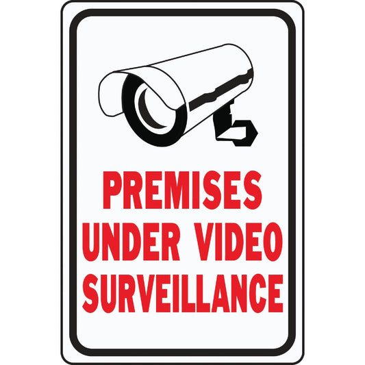 Hy-Ko Heavy-Duty Aluminum Sign, Premises Under Video Surveillance