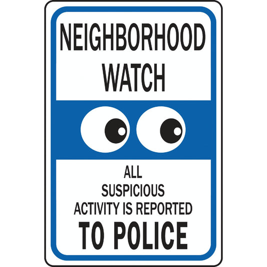 Hy-Ko Heavy-Duty Aluminum Sign, Neighborhood Watch