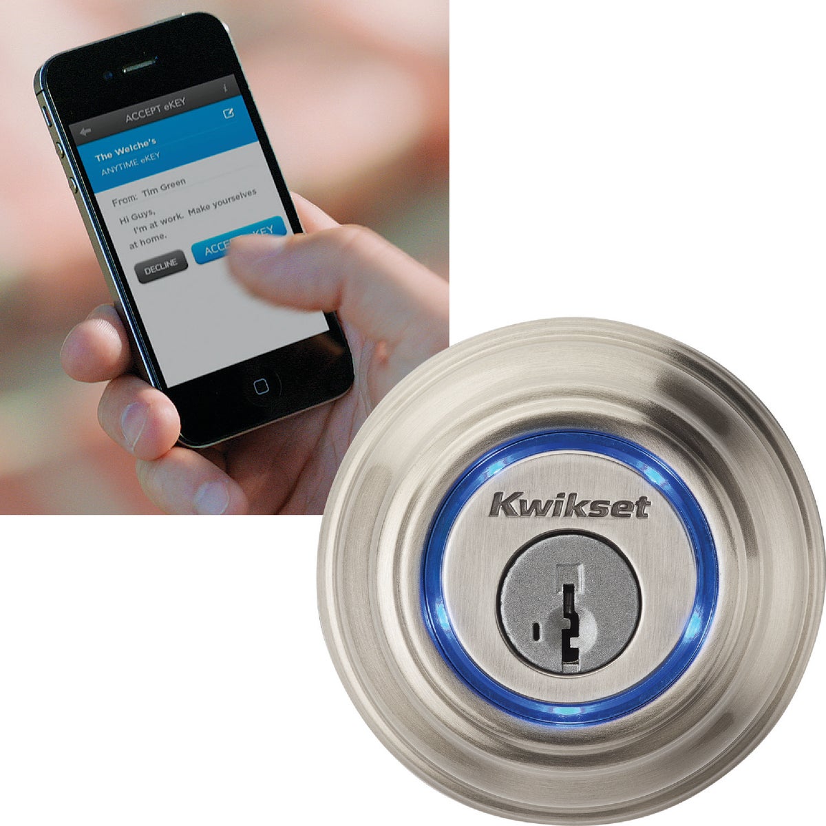 Kwikset Kevo Satin Nickel Single Cylinder Electronic Deadbolt