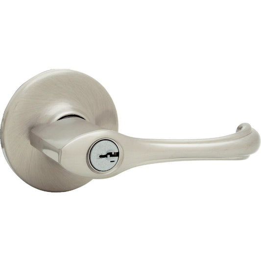 Weiser Satin Nickel Alfini Entry Door Lever with Smartkey