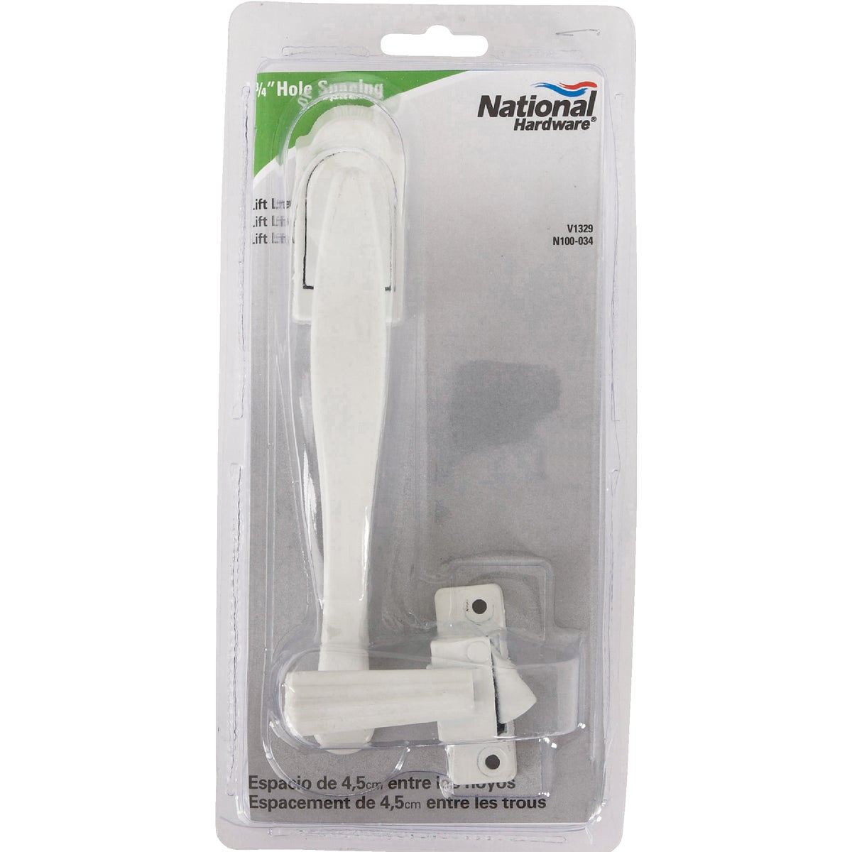 National White Storm Door Lift Latch