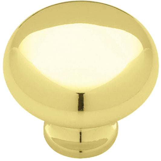 Liberty Polished Brass 1-1/4 In. Cabinet Knob, (2-Pack)