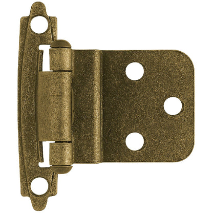 Liberty Burnished Antique Brass 3/8 In. Self-Closing Inset Hinge, (2-Pack)