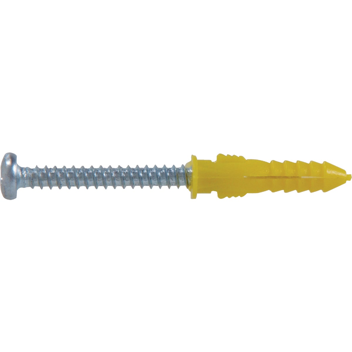 Hillman #4 - #6 - #8 Thread x 7/8 In. Yellow Ribbed Plastic Anchor (6 Ct.)