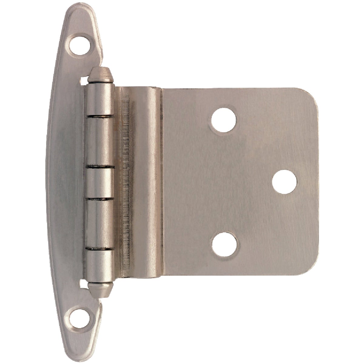 Liberty Satin Nickel 3/8 In. Inset Hinge, Without Spring, (10-Pack)