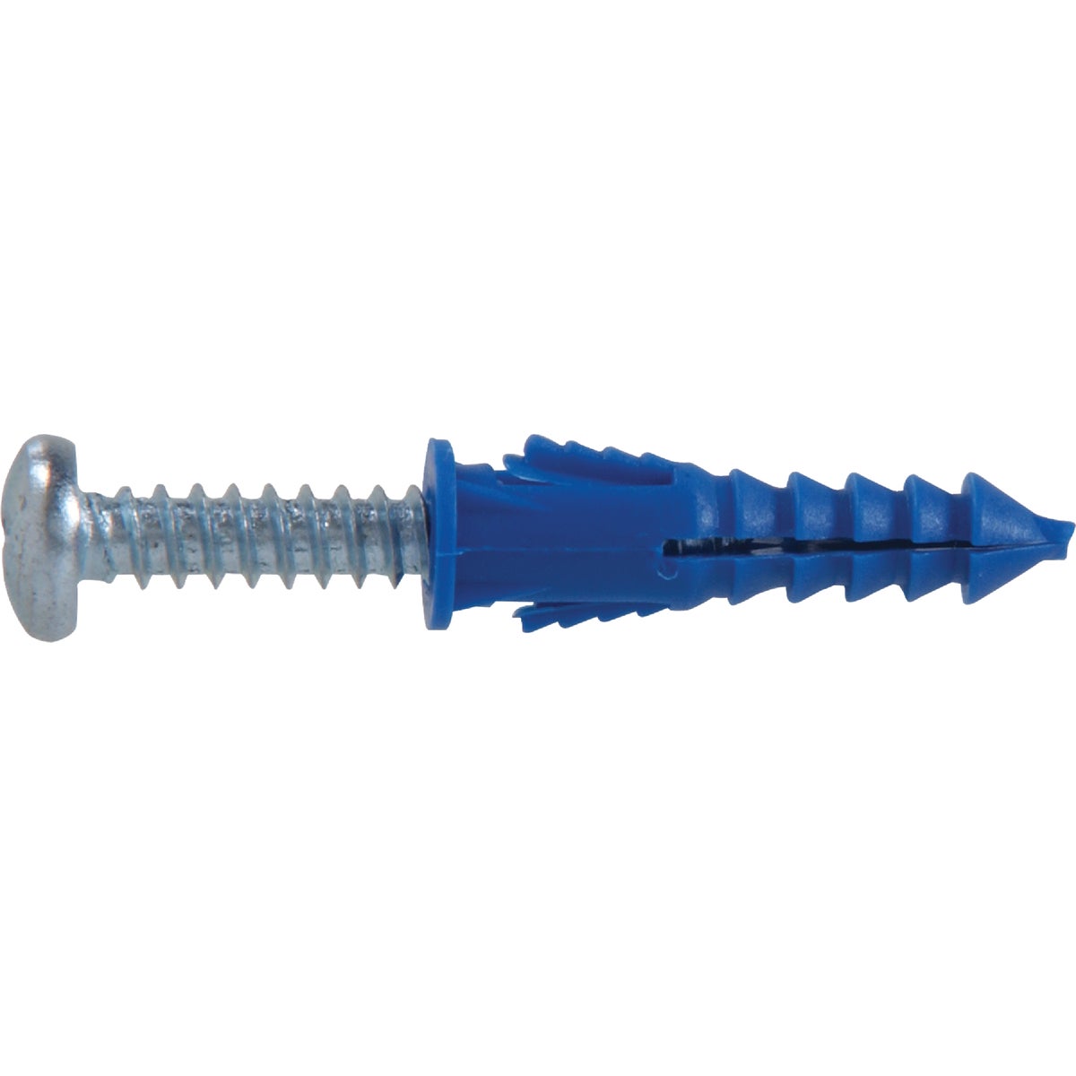 Hillman #8 - #10 - #12 Thread x 1-1/4 In. Blue Ribbed Plastic Anchor (25 Ct.)