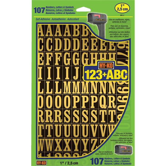 Hy-Ko 1 In. Numbers, Letters & Symbols (107 Count)