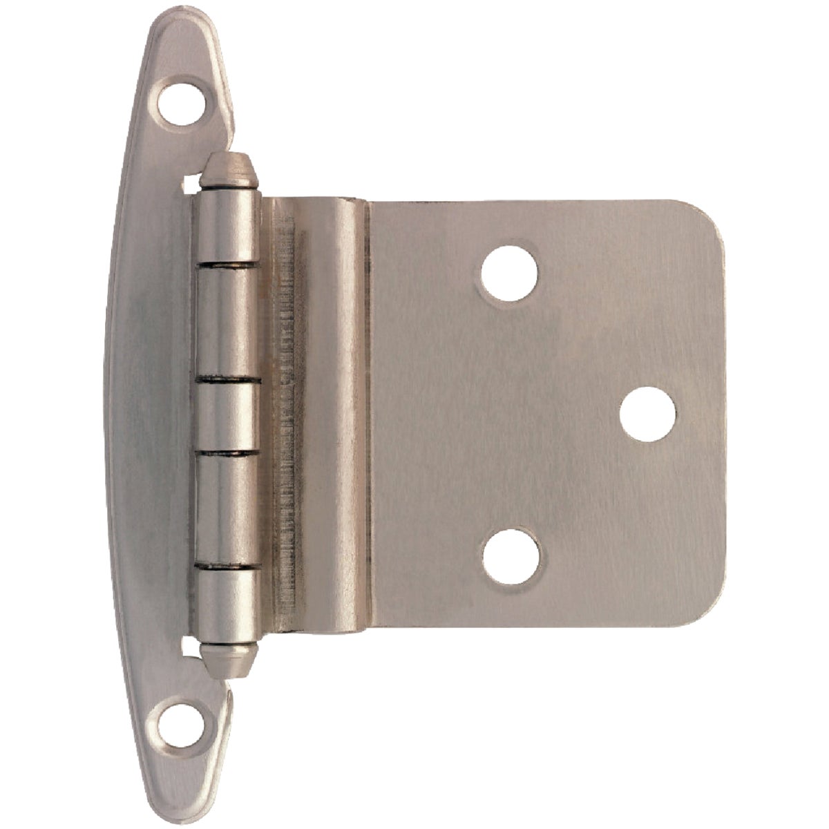 Liberty Satin Nickel 3/8 In. Inset Hinge, Without Spring, (2-Pack)