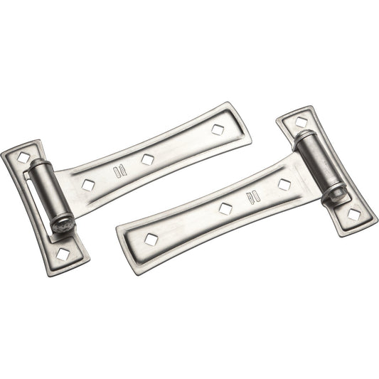 National Satin Nickel 7 In. Steel Contempory Tee Hinge, (2-Pack)