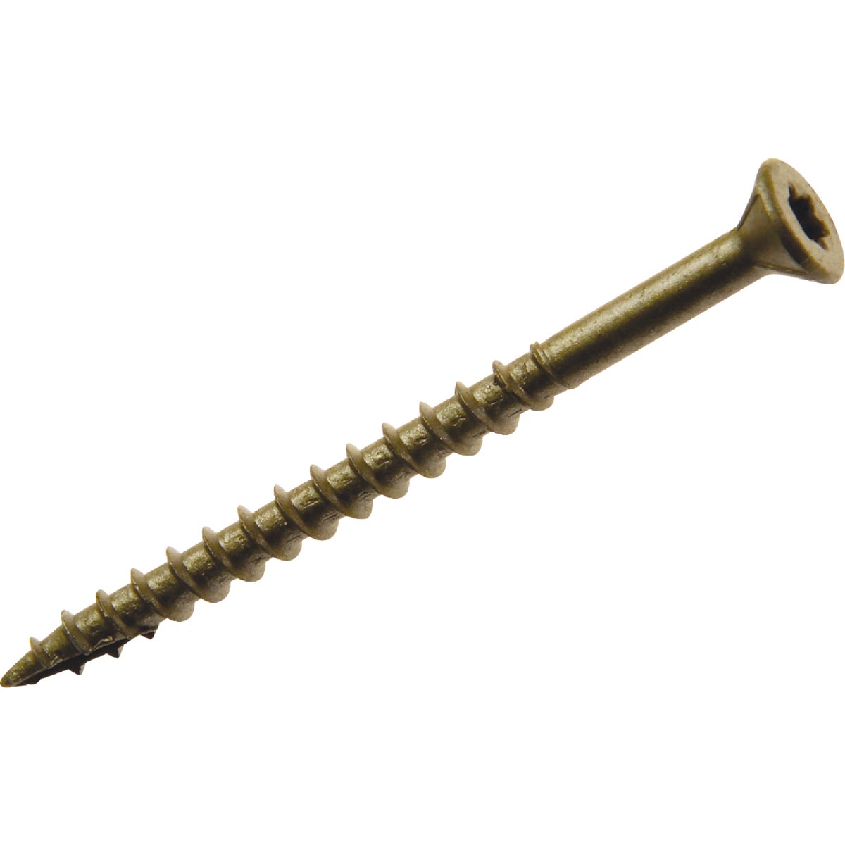 Grip-Rite PrimeGuard Plus #9 x 3 In. Gold Star Wood Deck Screw (25 Lb. Pail)