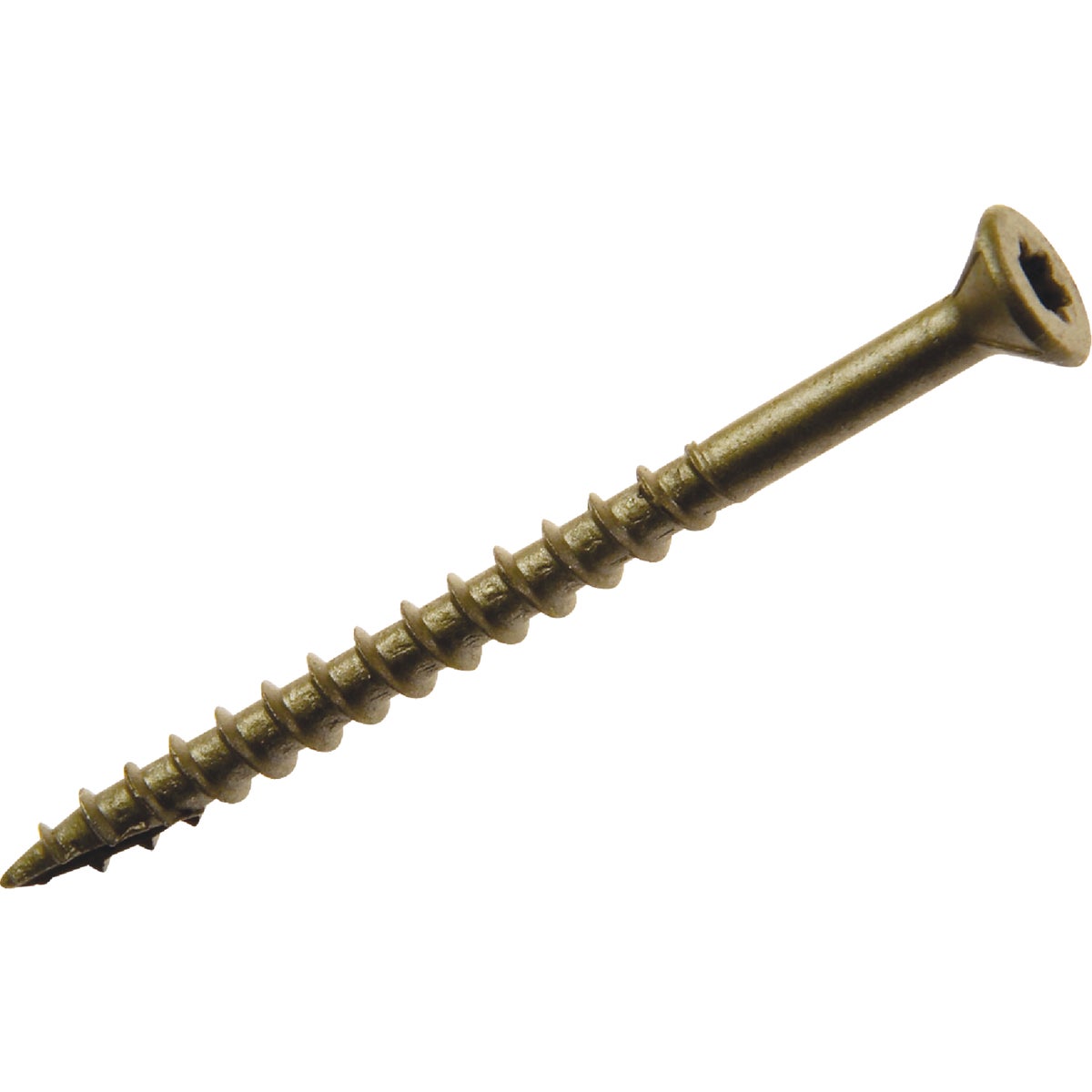 Grip-Rite PrimeGuard Plus #8 x 1-1/4 In. Gold Star Wood Deck Screw (25 Lb. Pail)