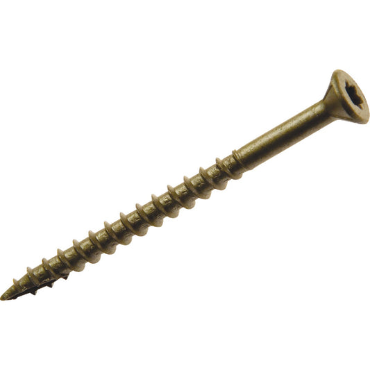 Grip-Rite PrimeGuard Plus #10 x 6 In. Gold Star Wood Deck Screw (25 Lb. Pail)