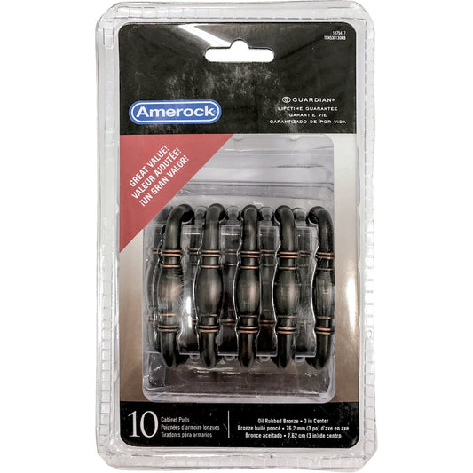 Amerock Granby Oil Rubbed Bronze 3 In. Cabinet Pull (10-Pack)