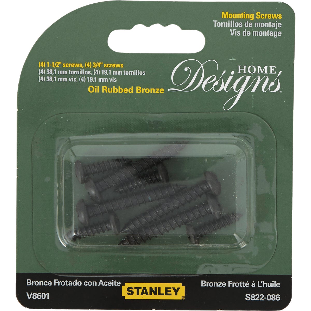 National Catalog V8601 Oil Rubbed Bronze Closet Hardware Mounting Screws (8-Count)