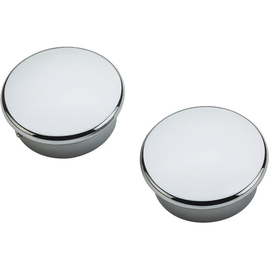 National Catalog V8602 Chrome Closet Rod End Caps (2-Count)