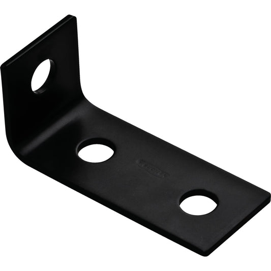 National 3.5 In. x 1.5 In. x 1/8 In. Black Heavy Duty Offset Leg Corner Brace