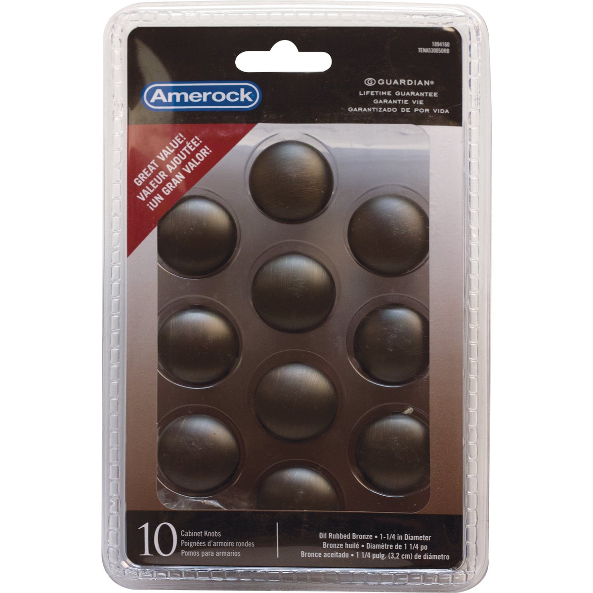 Amerock Allison Edona Oil Rubbed Bronze 1-1/4 In. Cabinet Knob, (10-Pack)