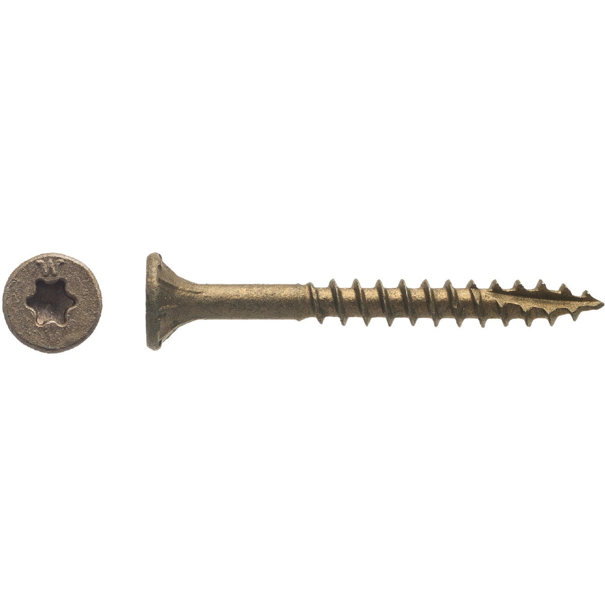 Big Timber #8 x 1-1/2 In. Bronze Flat Head Wood Screw (196 Ct., 1 Lb.)