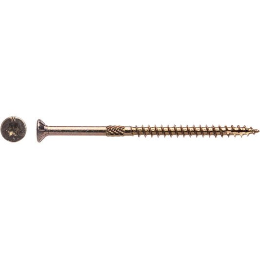 Big Timber #10 x 3-1/2 In. Yellow Zinc Flat Head Wood Screw (270 Ct., 5 Lb.)