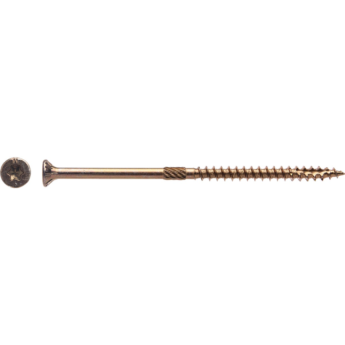 Big Timber #10 x 4 In. Yellow Zinc Flat Head Wood Screw (240 Ct., 5 Lb.)