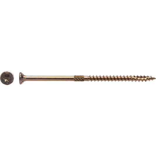 Big Timber #10 x 4 In. Yellow Zinc Flat Head Wood Screw (240 Ct., 5 Lb.)