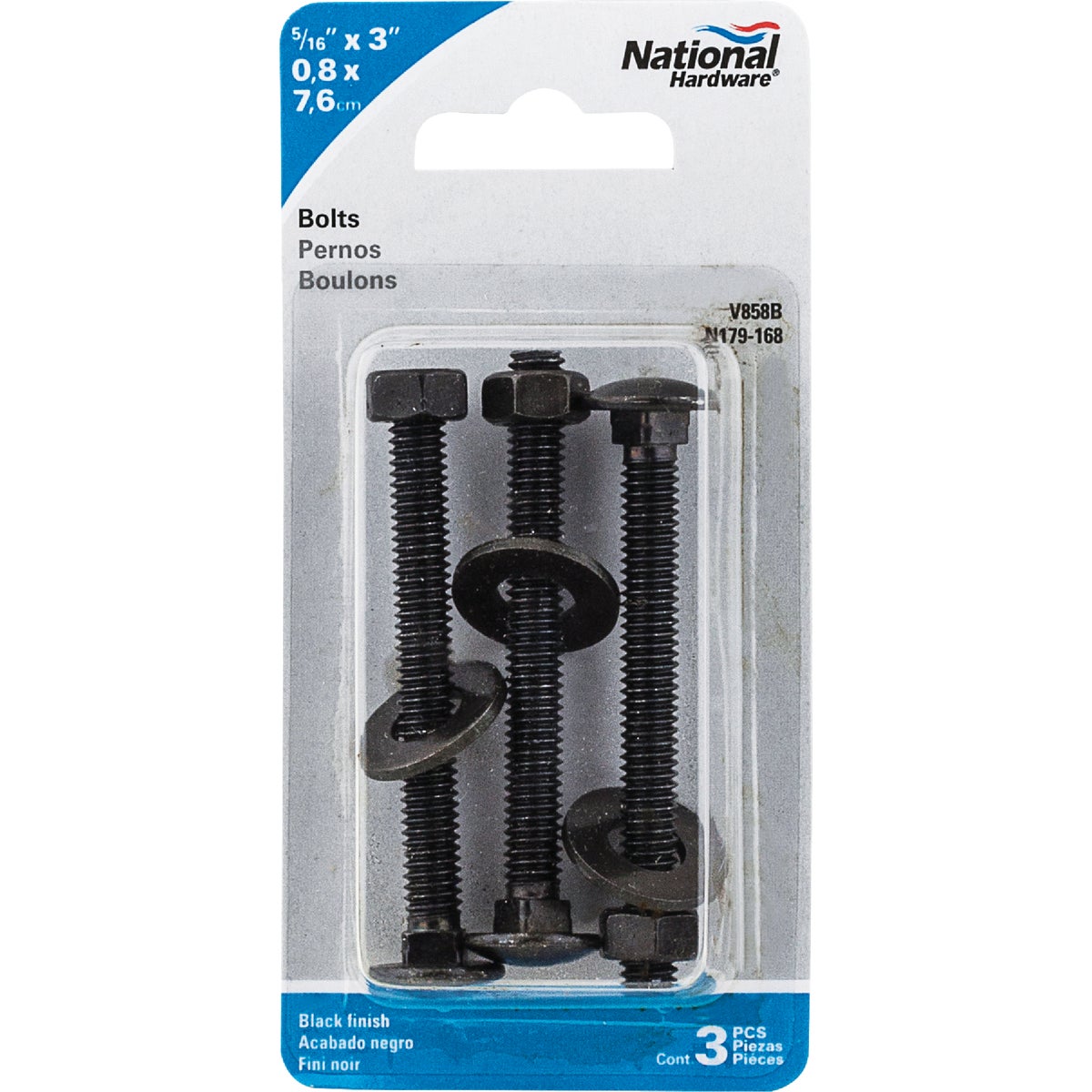 National 5/16 In. x 3 In. Zinc Carriage Bolt (3 Ct.)