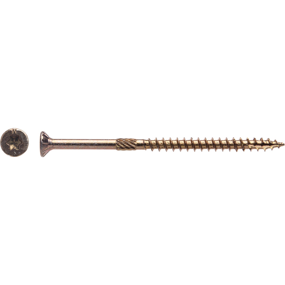 Big Timber #10 x 3-1/2 In. Yellow Zinc Flat Head Wood Screw (54 Ct., 1 Lb.)