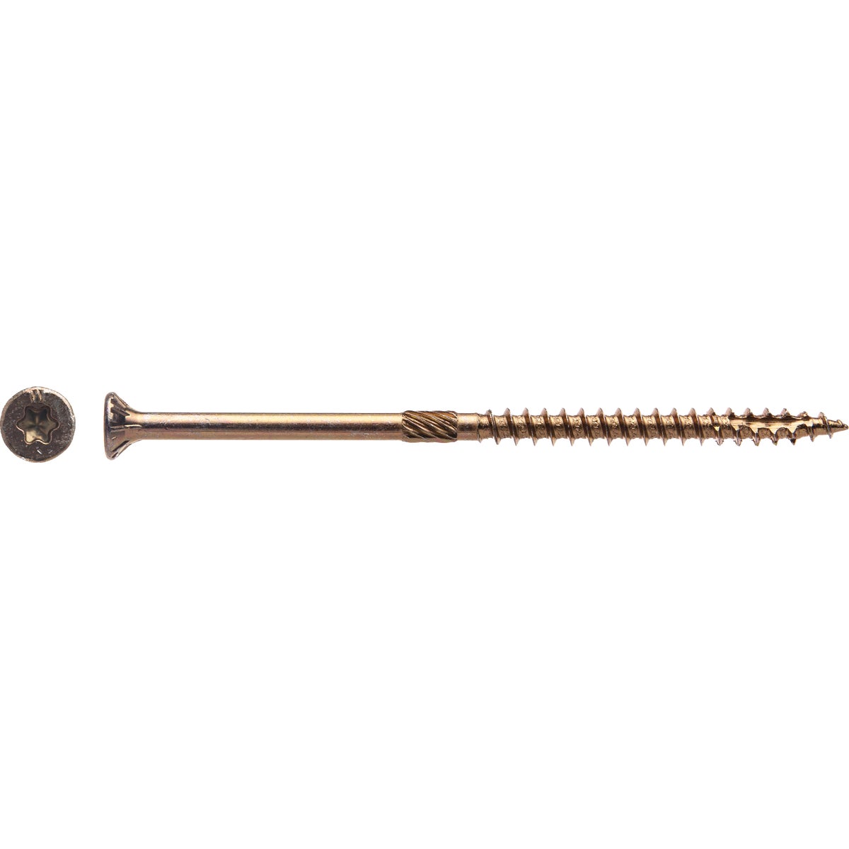 Big Timber #10 x 4 In. Yellow Zinc Flat Head Wood Screw (48 Ct., 1 Lb.)