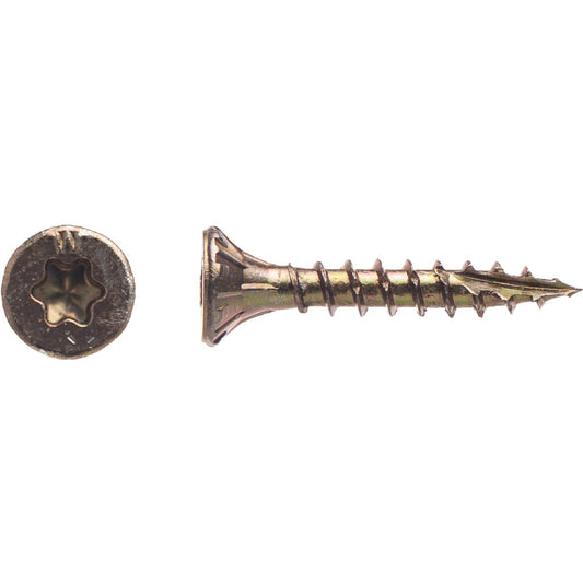 Big Timber #8 x 1 In. Yellow Zinc Flat Head Wood Screw (274 Ct., 1 Lb.)