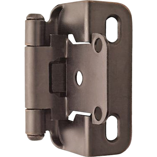 Amerock Oil Rubbed Bronze Self-Closing Partial Wrap Overlay Hinge (2-Pack)