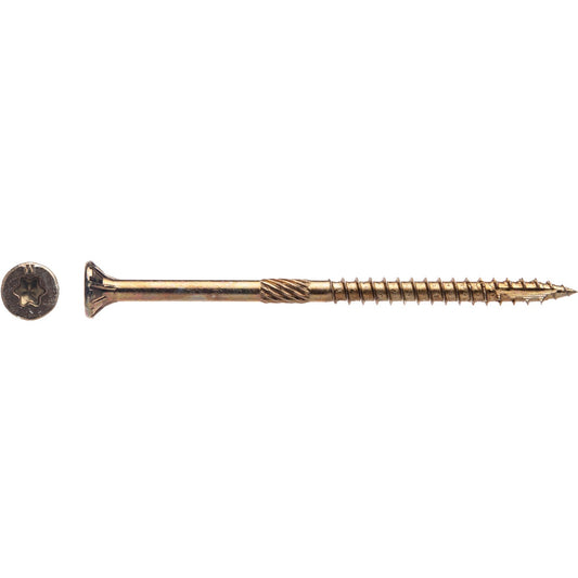 Big Timber #9 x 3 In. Yellow Zinc Flat Head Wood Screw (78 Ct., 1 Lb.)