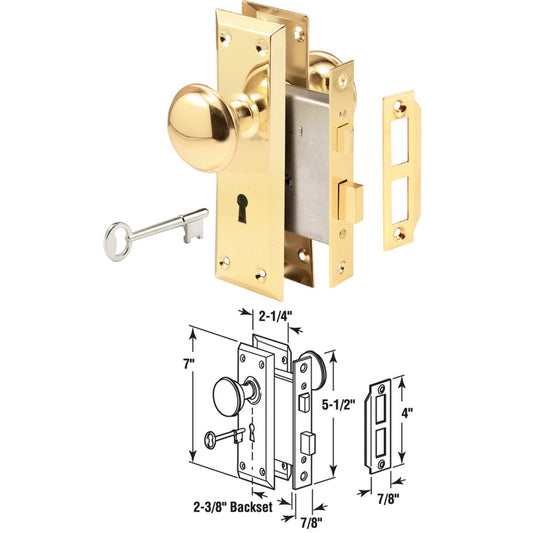 Prime Line Bit Key Mortise Lockset with Knob