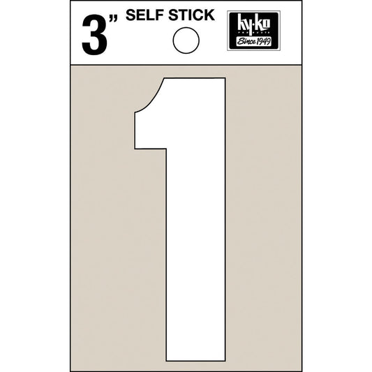 Hy-Ko Vinyl 3 In. Non-Reflective Adhesive Number One